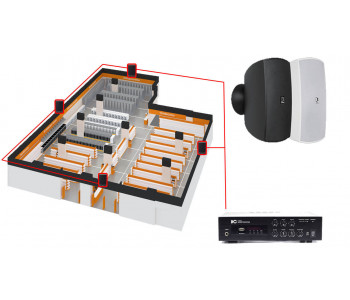 Акустическая система для магазина 4 настенных колонки AUDAC ATEO4